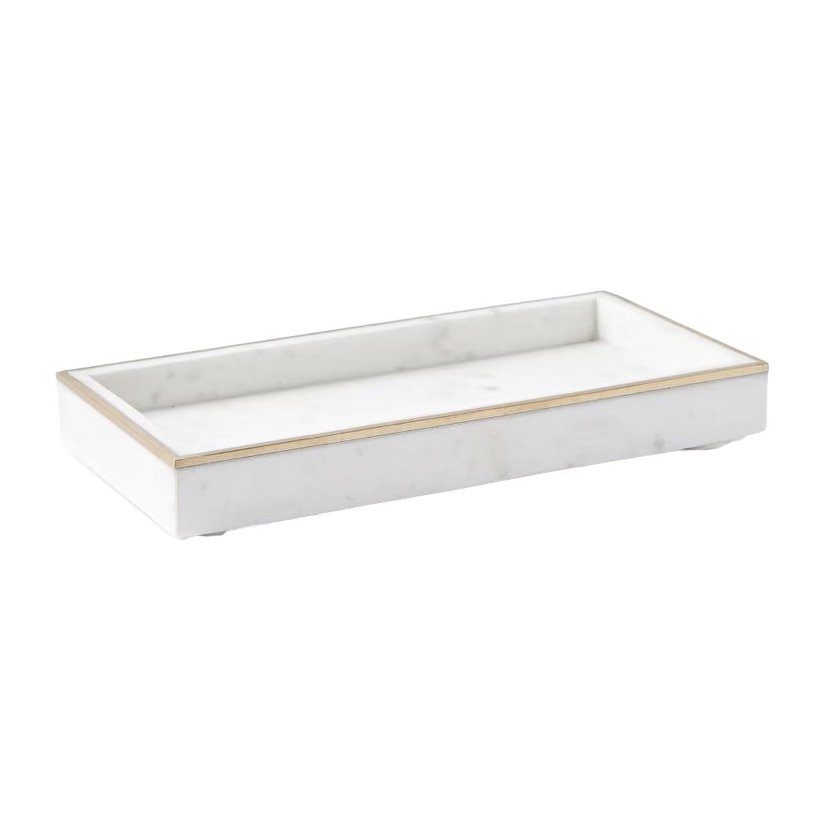 West Elm Marble Brass Geo Box Tray